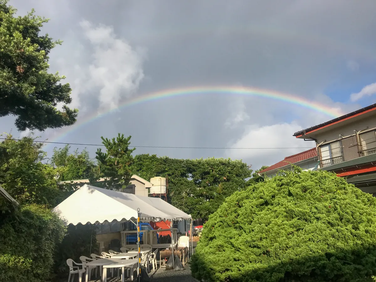 川徳に虹がかかりました